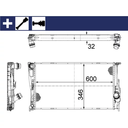 Chladič motora MAHLE CR 1085 000S