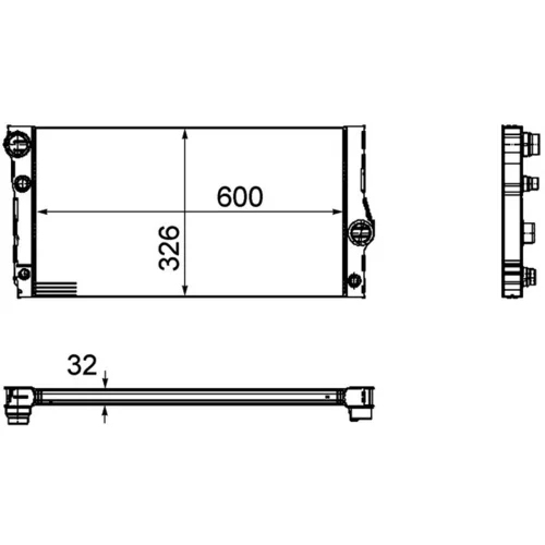 Chladič motora CR 1148 000P /MAHLE/ - obr. 1