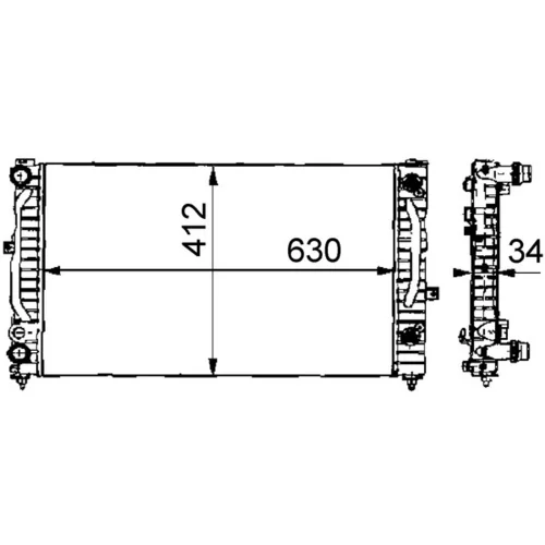 Chladič motora CR 132 000S /MAHLE/ - obr. 1