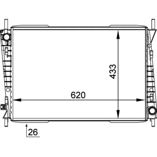 Chladič motora MAHLE CR 1348 000P - obr. 1