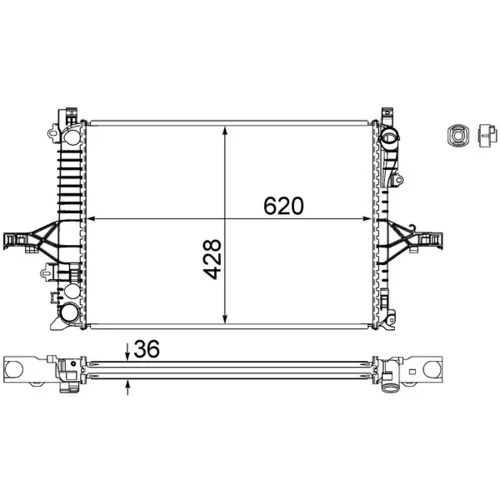 Chladič motora CR 1546 000S /MAHLE/