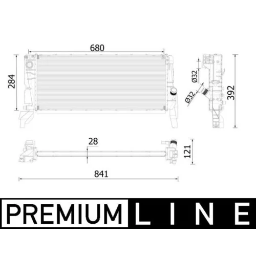 Chladič motora MAHLE CR 2319 000P - obr. 1