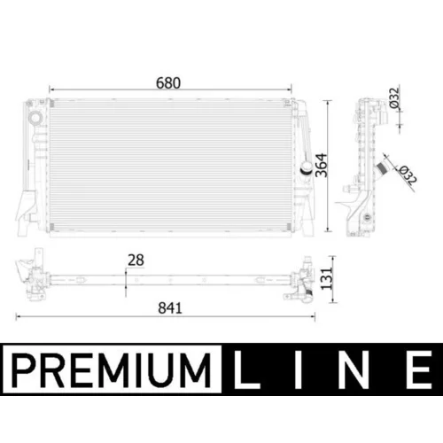 Chladič motora MAHLE CR 2321 000P - obr. 1