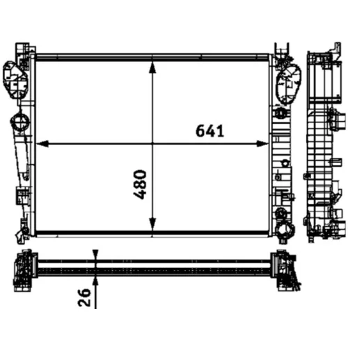 Chladič motora MAHLE CR 304 000S - obr. 1