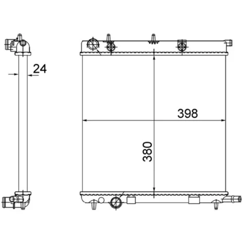 Chladič motora MAHLE CR 556 002S