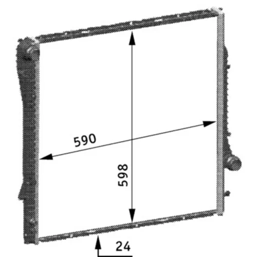 Chladič motora MAHLE CR 566 000S