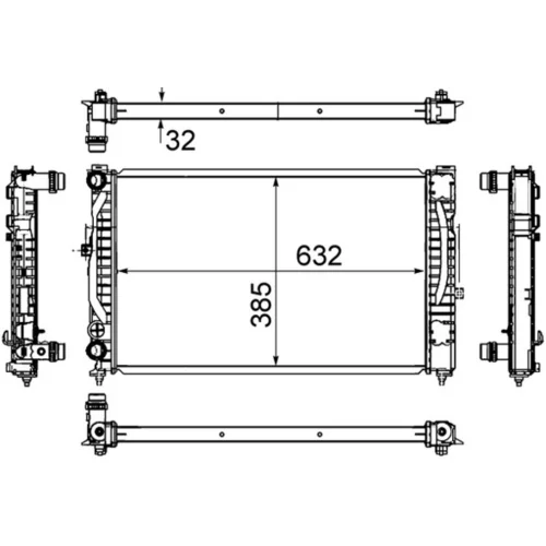 Chladič motora CR 647 000S /MAHLE/ - obr. 1