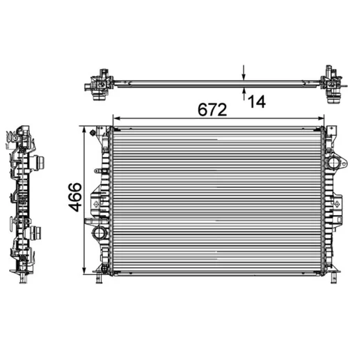 Chladič motora MAHLE CR 906 000P