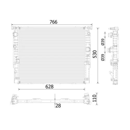 Chladič motora MAHLE CR 939 000P