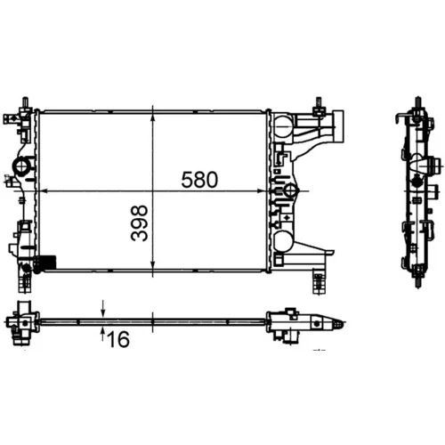 Chladič motora MAHLE CR 945 000S