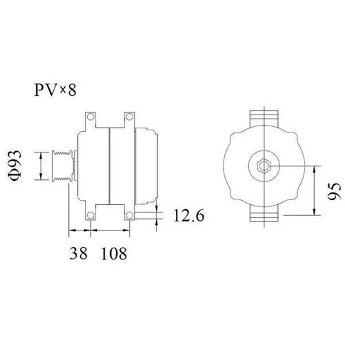 Alternátor MAHLE MG 1026 - obr. 1