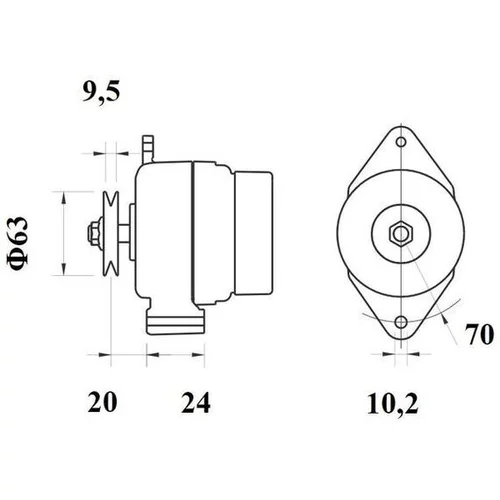 Alternátor MAHLE MG 1146 - obr. 1