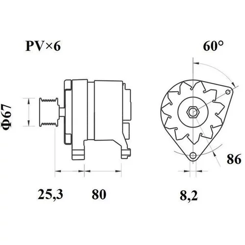 Alternátor MAHLE MG 526 - obr. 1