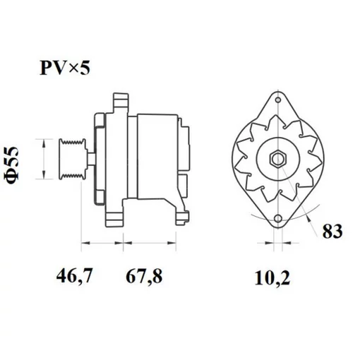 Alternátor MAHLE MG 537 - obr. 1