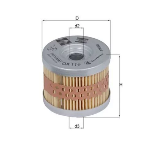 Olejový filter MAHLE OX 119 - obr. 2