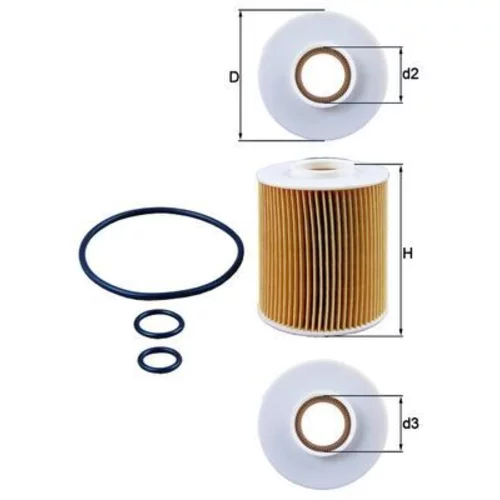 Olejový filter MAHLE OX 163/4D