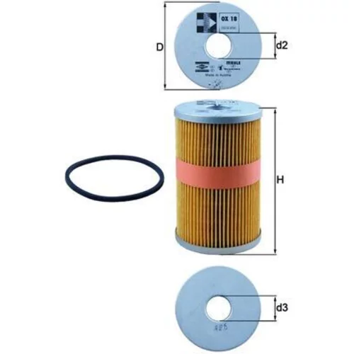 Olejový filter MAHLE OX 18D - obr. 2