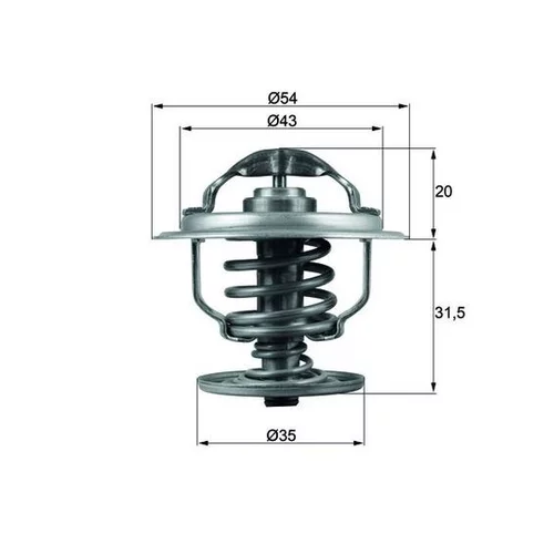 Termostat chladenia MAHLE TX 109 87D - obr. 2