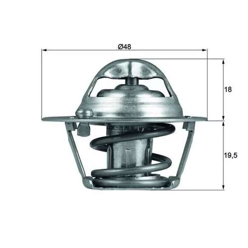 Termostat chladenia MAHLE TX 121 74D - obr. 2