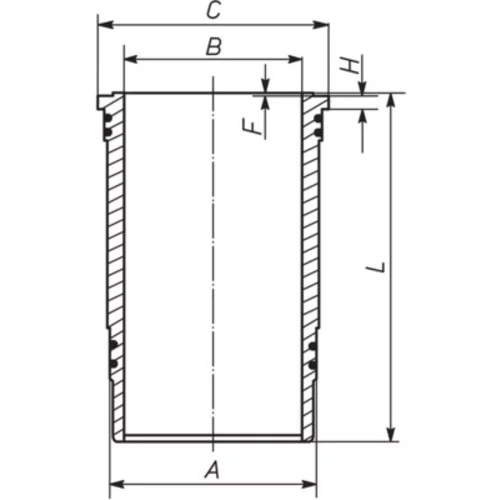 Vložka valcov MAHLE 227 WN 37 00 - obr. 1