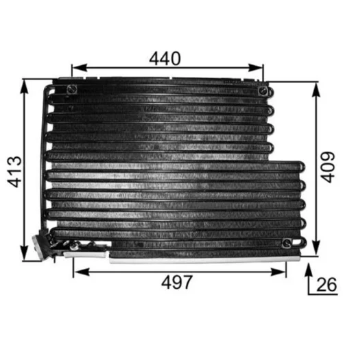 Kondenzátor klimatizácie MAHLE AC 343 000S - obr. 1