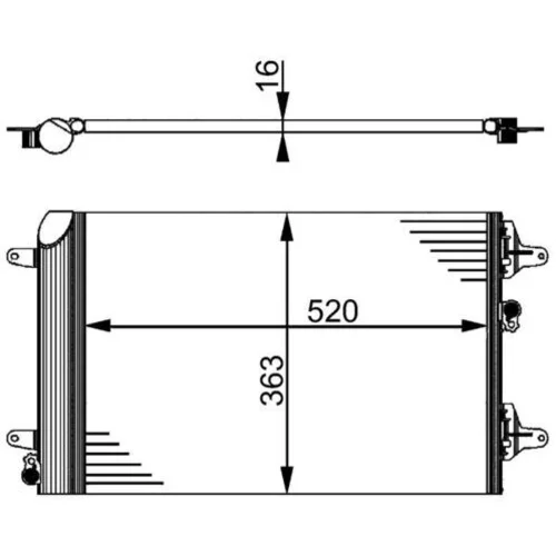 Kondenzátor klimatizácie MAHLE AC 358 000S - obr. 1