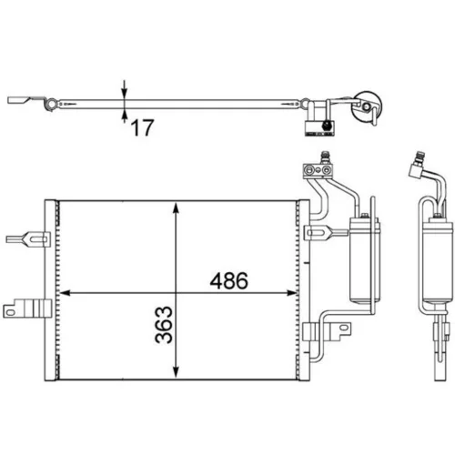 Kondenzátor klimatizácie MAHLE AC 404 000S - obr. 1