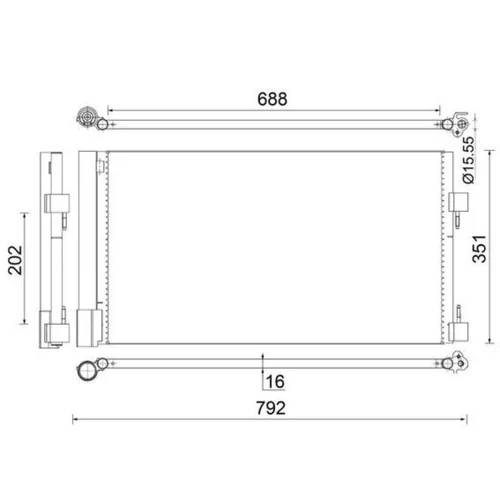 Kondenzátor klimatizácie MAHLE AC 486 000S - obr. 1