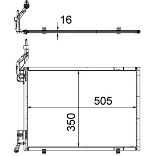 Kondenzátor klimatizácie MAHLE AC 579 000P - obr. 1