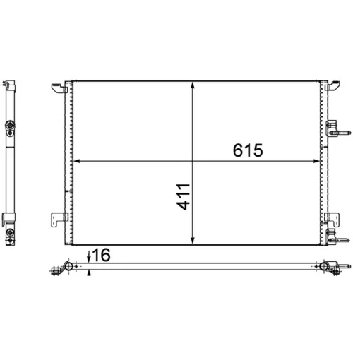 Kondenzátor klimatizácie MAHLE AC 589 000P - obr. 1