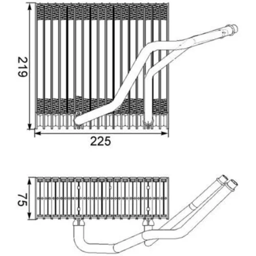 Výparník klimatizácie AE 38 000S /MAHLE/ - obr. 1