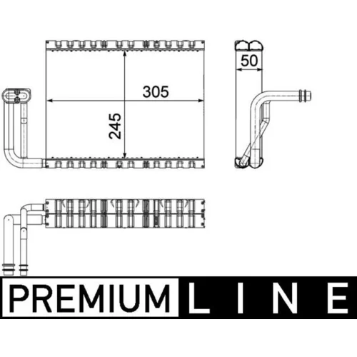 Výparník klimatizácie MAHLE AE 88 000P