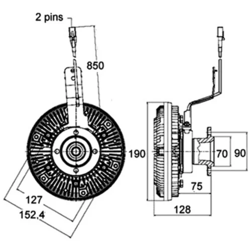 Spojka ventilátora chladenia MAHLE CFC 134 000P - obr. 1