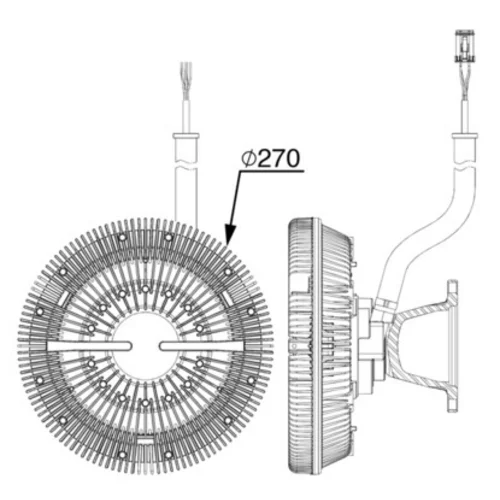 Spojka ventilátora chladenia MAHLE CFC 243 000P - obr. 1