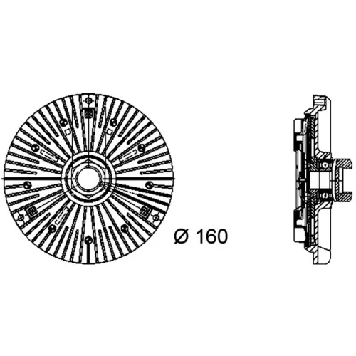 Spojka ventilátora chladenia MAHLE CFC 79 000P - obr. 1