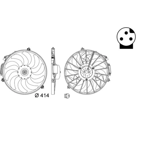 Ventilátor chladenia motora MAHLE CFF 25 000S