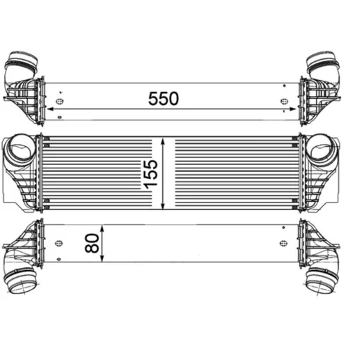 Chladič plniaceho vzduchu CI 183 000P /MAHLE/ - obr. 1