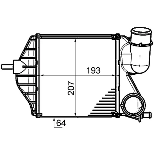 Chladič plniaceho vzduchu MAHLE CI 459 000P - obr. 3