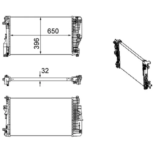 Chladič motora MAHLE CR 1173 000S - obr. 1