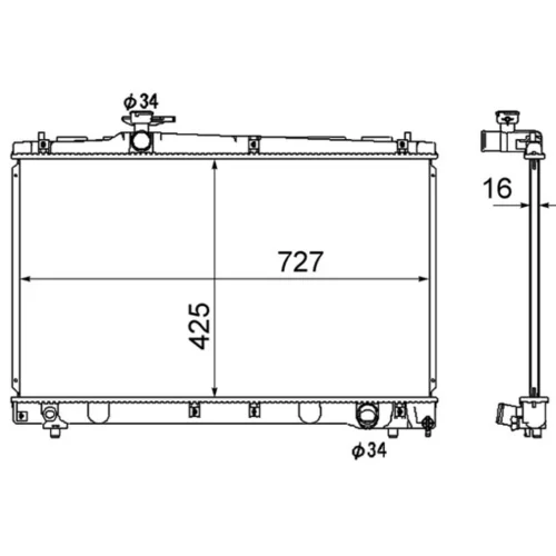 Chladič motora MAHLE CR 1866 000S