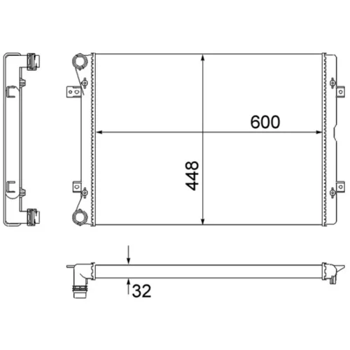 Chladič motora MAHLE CR 2038 000S - obr. 1