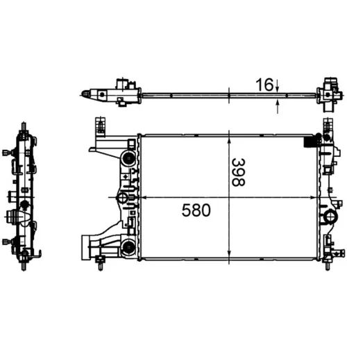 Chladič motora MAHLE CR 2122 000S