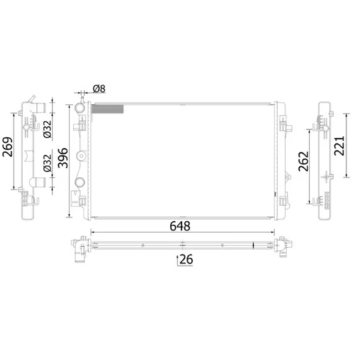 Chladič motora MAHLE CR 2425 000S