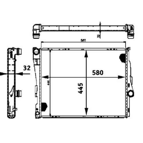 Chladič motora MAHLE CR 457 000P - obr. 1