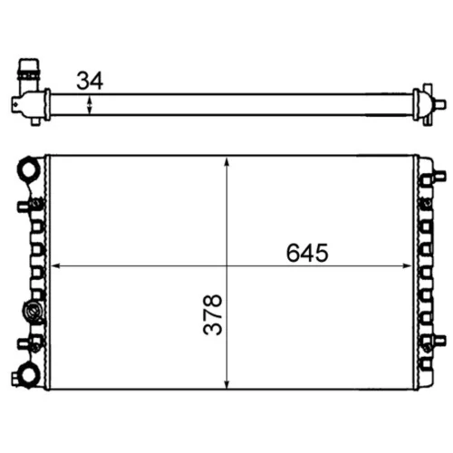 Chladič motora MAHLE CR 477 001S - obr. 1