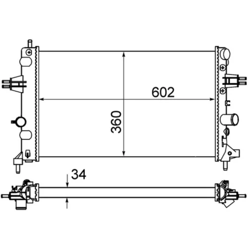 Chladič motora MAHLE CR 574 000S