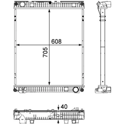 Chladič motora MAHLE CR 784 000P - obr. 1