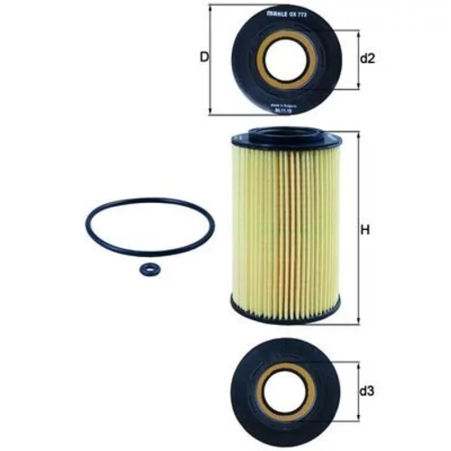 Olejový filter MAHLE OX 773D - obr. 2