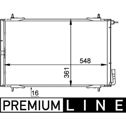 Kondenzátor klimatizácie MAHLE AC 220 000P