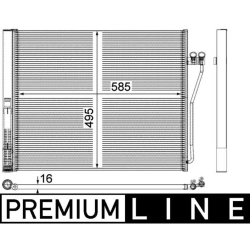 Kondenzátor klimatizácie MAHLE AC 568 000P